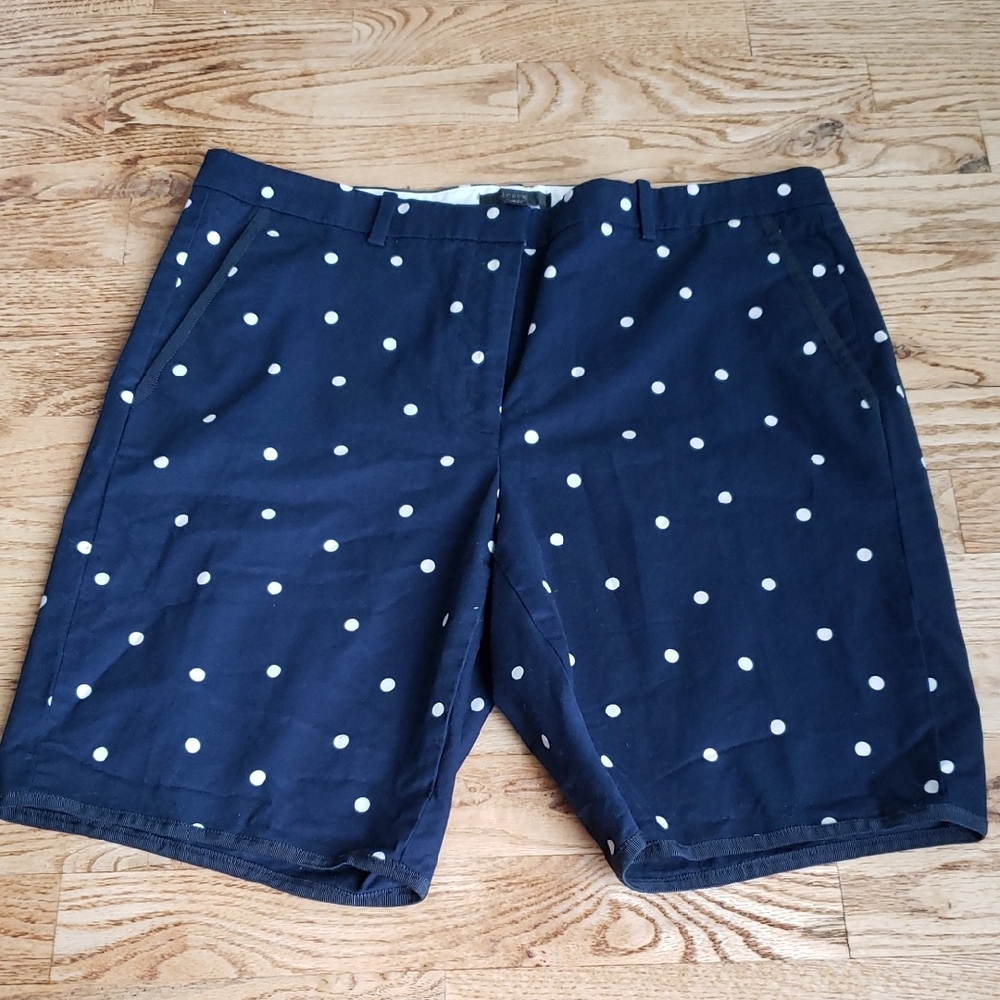 (8) J.Crew Polka Dot Short Casual Picnic Vacation Resortwear Coastal Cottagecore